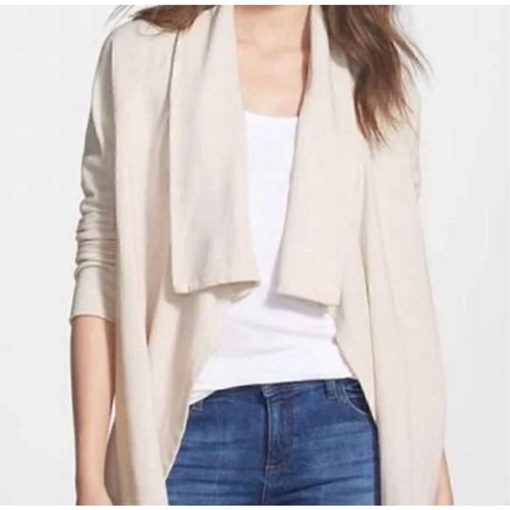 Splendid S cream white drape cardigan